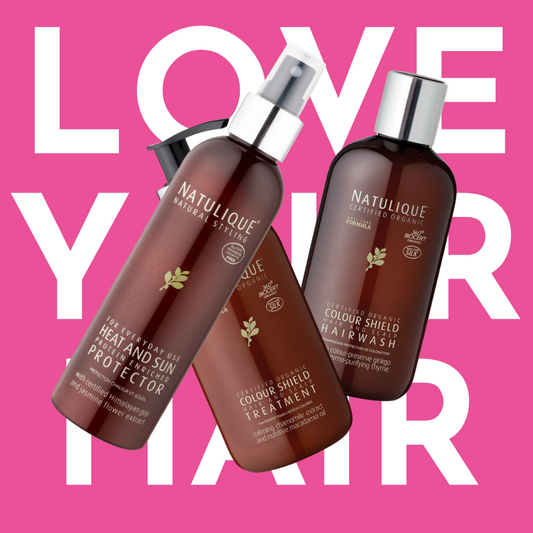 NATULIQUE LOVE YOUR HAIR SET – Shampoo, Conditioner, Heat and sun