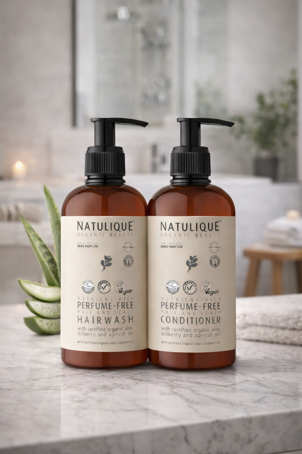 NATULIQUE parfumvrije hairwash en conditioner set