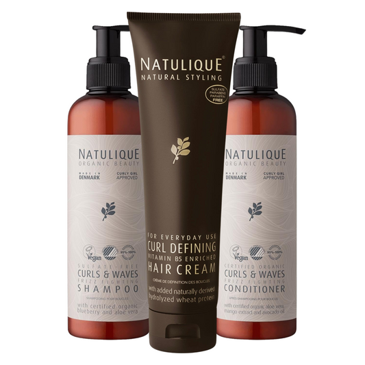 Natulique Curls & Waves SET (Shampoo+Conditioner+Cream)